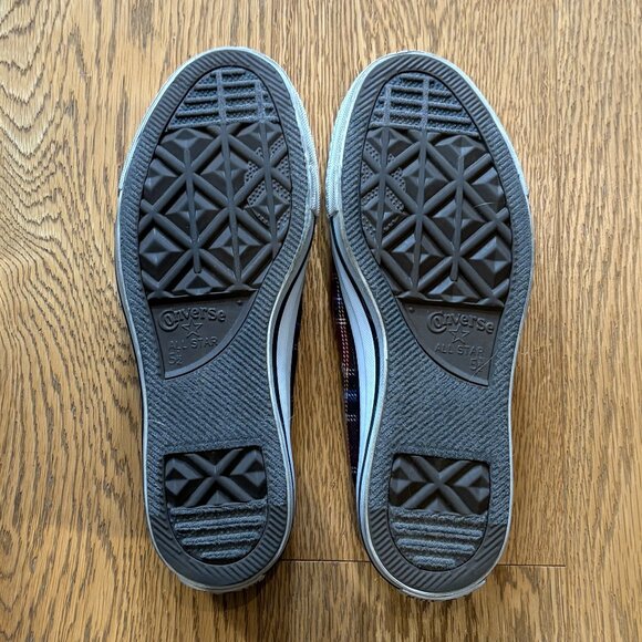Converse All-Star Low Top Sneakers - Tartan - Size 7.5 - Picture 3 of 5